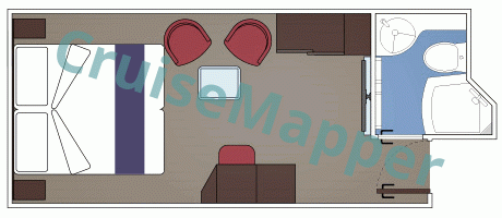 MSC World Europa MSC Yacht Club Interior Suite  floor plan