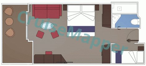 MSC World Europa Premium Family Suite Aurea  floor plan