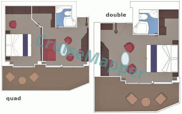 MSC World Europa Promenade View Suite  floor plan