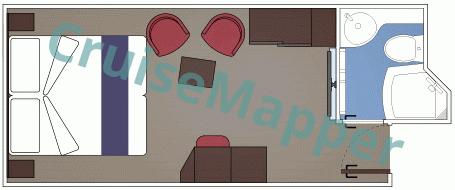 MSC World Europa Interior Cabin  floor plan