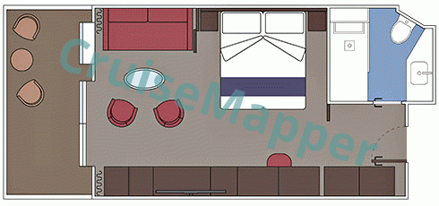 MSC World America MSC Yacht Club Deluxe Suite  floor plan