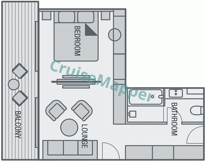 SH Minerva 2-Room Balcony Suite  floor plan