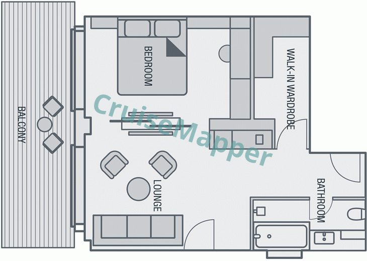 SH Diana 2-Room Premium Suite  floor plan