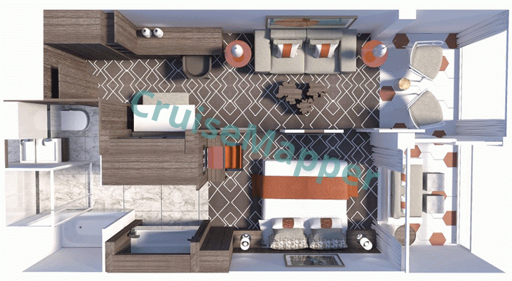 Celebrity Ascent Celebrity Suite  floor plan