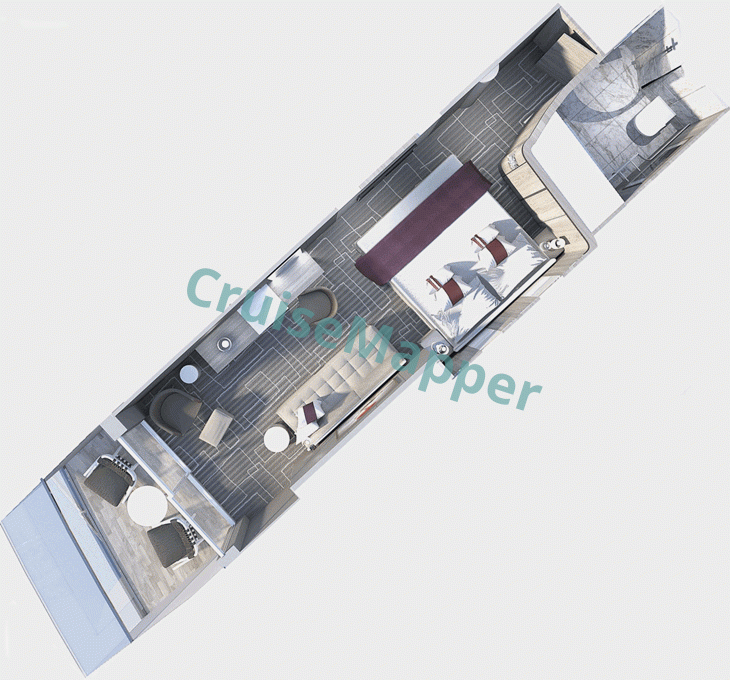 Celebrity Ascent Balcony Cabin  floor plan