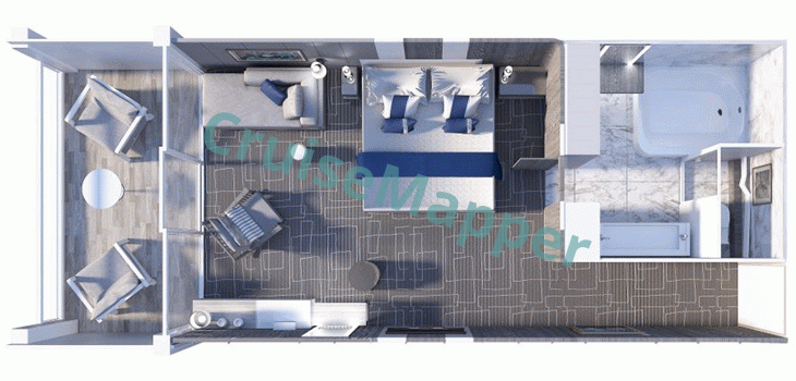 Celebrity Ascent Sky Suite  floor plan