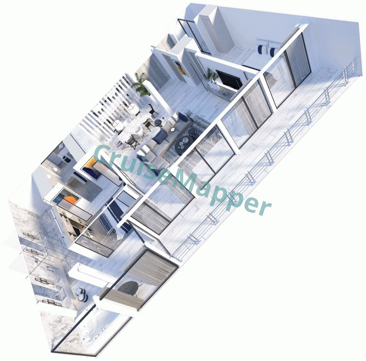 Celebrity Xcel Penthouse Suite  floor plan