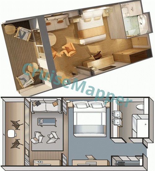 Viking Vela Penthouse Junior Suite  floor plan