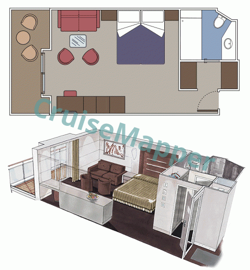 MSC Euribia MSC Yacht Club Deluxe Suite  floor plan