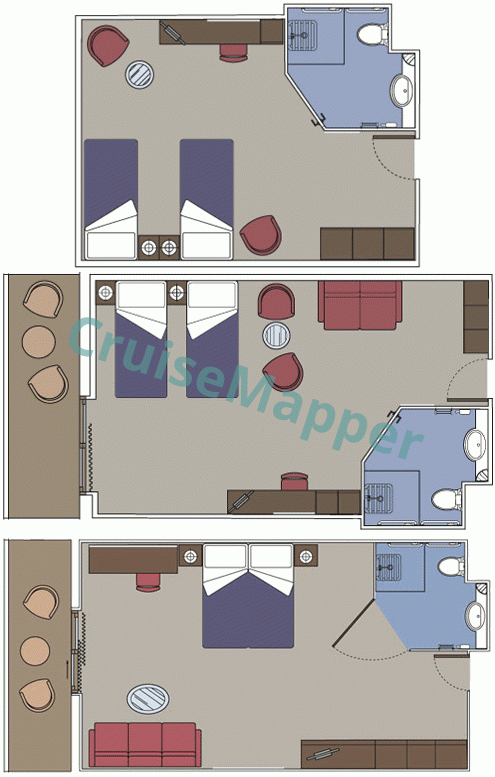 MSC Euribia Handicap (Wheelchair-Accessible) Cabins  floor plan