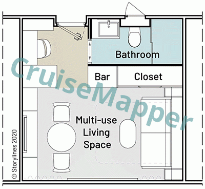 Storylines MV Narrative RU1.3 Oceanview & RU1.1 Interior Condos  floor plan