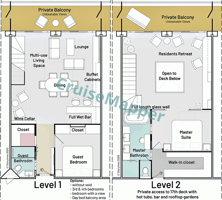 Storylines MV Narrative RU5-2120-2175 Duplex Penthouse Suite  floor plan