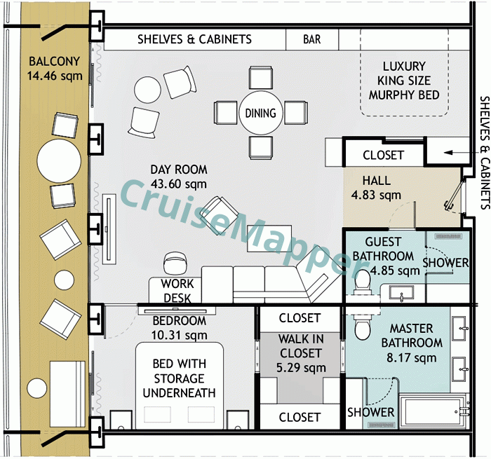 Storylines MV Narrative RU4-1065 Balcony Apartment  floor plan