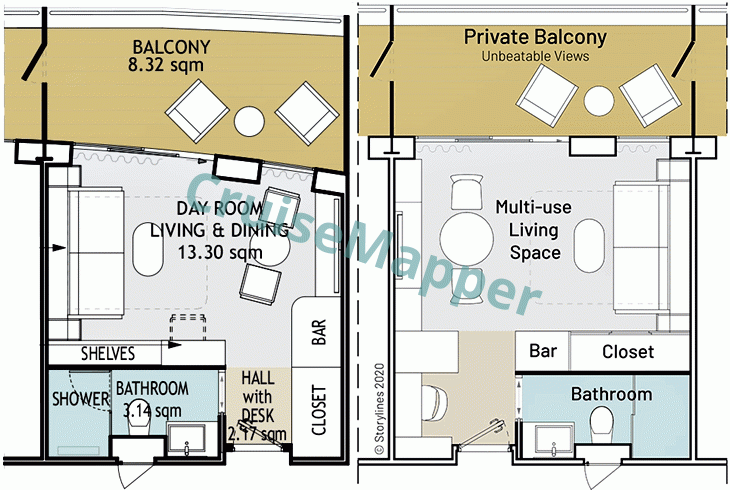 Storylines MV Narrative RU1.2 Balcony Condo  floor plan