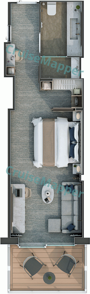 Silver Nova Veranda Suite  floor plan