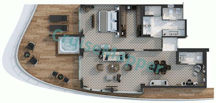 Silver Nova Otium Suite with Wraparound Balcony  floor plan