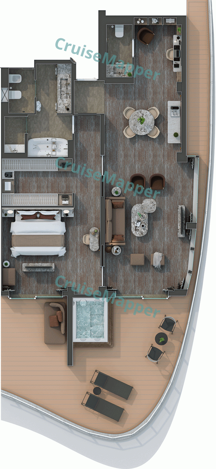 Silver Nova Otium Suite with Wraparound Balcony  floor plan