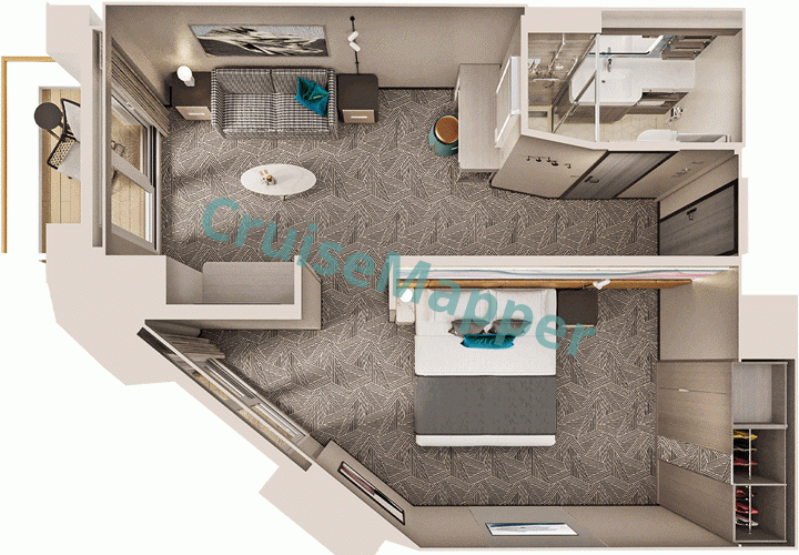 Norwegian Viva Family Suite with Master Bedroom  floor plan
