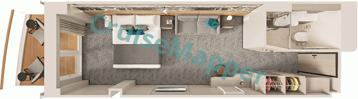 Norwegian Aura Family Club Balcony Suite  floor plan