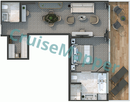 Silver Ray Signature Suite  floor plan