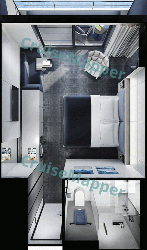 Emerald Sakara Balcony Cabin  floor plan