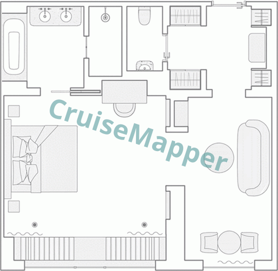 Orient Express Corinthian Panoramique Prestige Suite floor plan Orient Express Corinthian Panoramique Prestige Suite floor plan