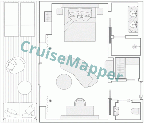 Orient Express Corinthian Terrace Suite floor plan Orient Express Corinthian Terrace Suite floor plan