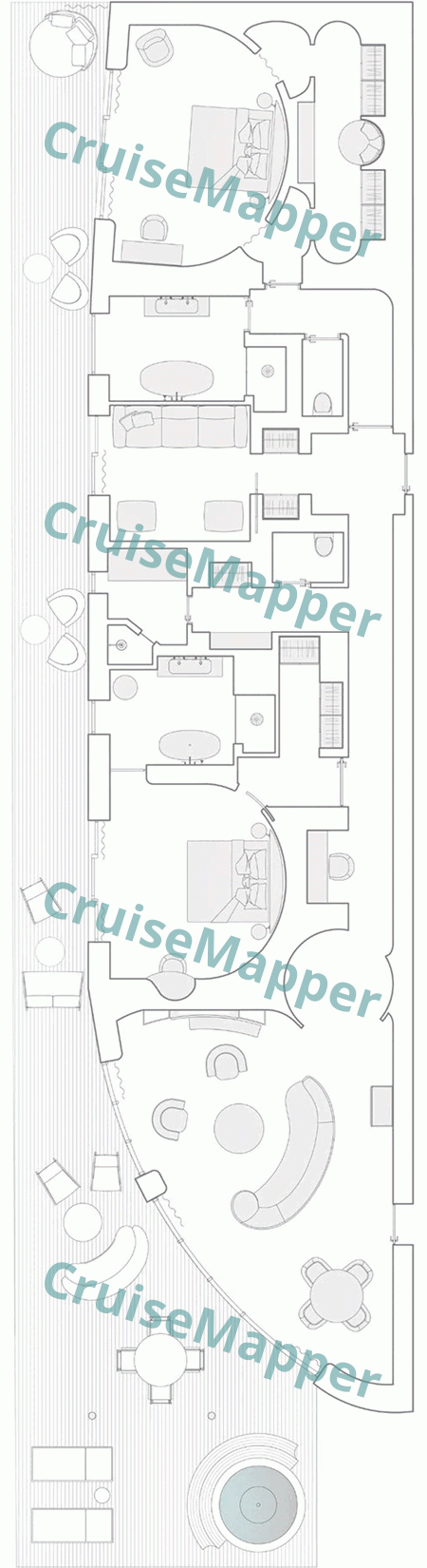 Orient Express Corinthian 2-Bedroom Penthouse Suite Zephyr floor plan Orient Express Corinthian 2-Bedroom Penthouse Suite Zephyr floor plan