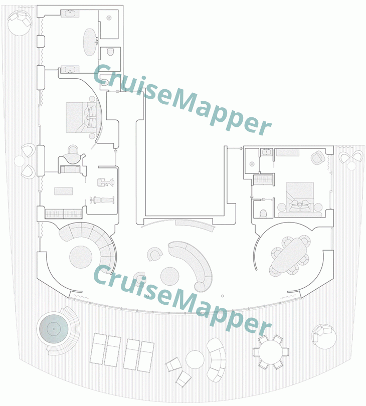 Orient Express Corinthian 2-Bedroom Penthouse Suite Agatha Christie floor plan Orient Express Corinthian 2-Bedroom Penthouse Suite Agatha Christie floor plan
