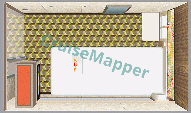 Sunflower Murasaki ferry Standard Single Cabins for Truck Drivers  floor plan