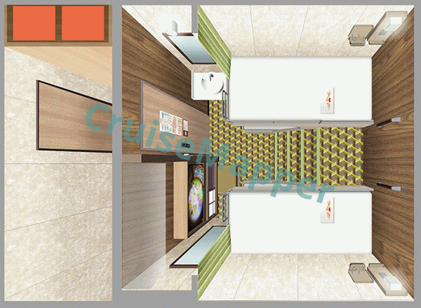 Sunflower Murasaki ferry Private Bed Group Quad Cabin  floor plan
