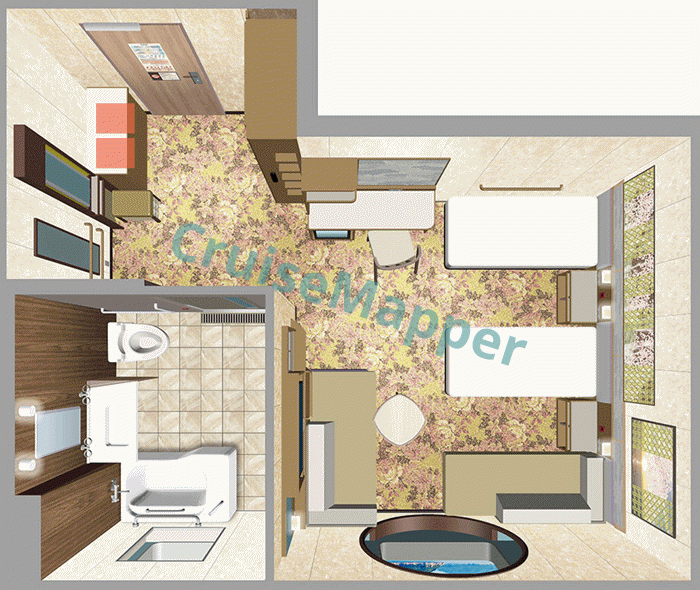 Sunflower Murasaki ferry Barrier-Free Suite with Window  floor plan