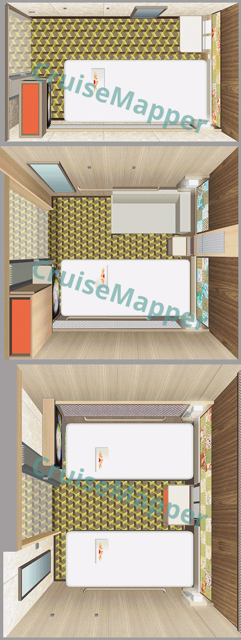 Sunflower Murasaki ferry Private Cabins|Twin and Single  floor plan