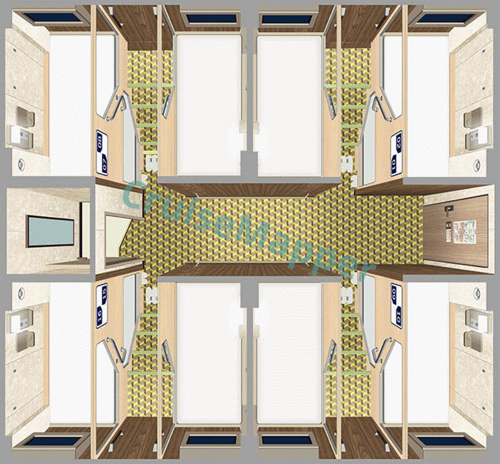 Sunflower Kurenai ferry Private Bed Group Shared Cabin  floor plan