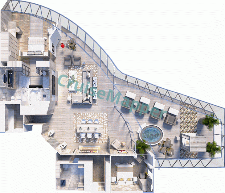 Celebrity Xcite Iconic Suite floor plan Celebrity Xcite Iconic Suite  floor plan