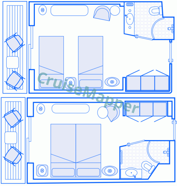 MV Magellan Discoverer Balcony Cabin  floor plan