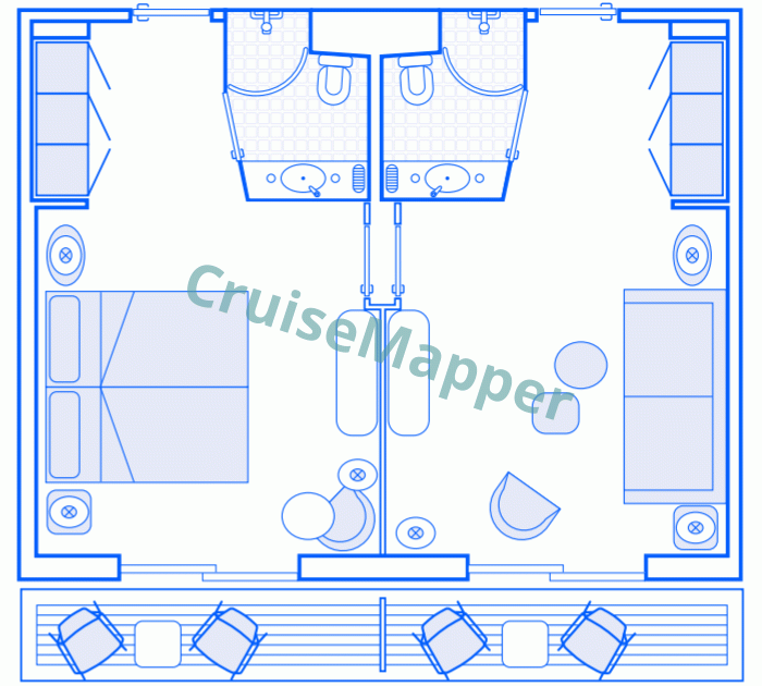MV Magellan Discoverer 2-Room Grand Suite with Two Balconies  floor plan
