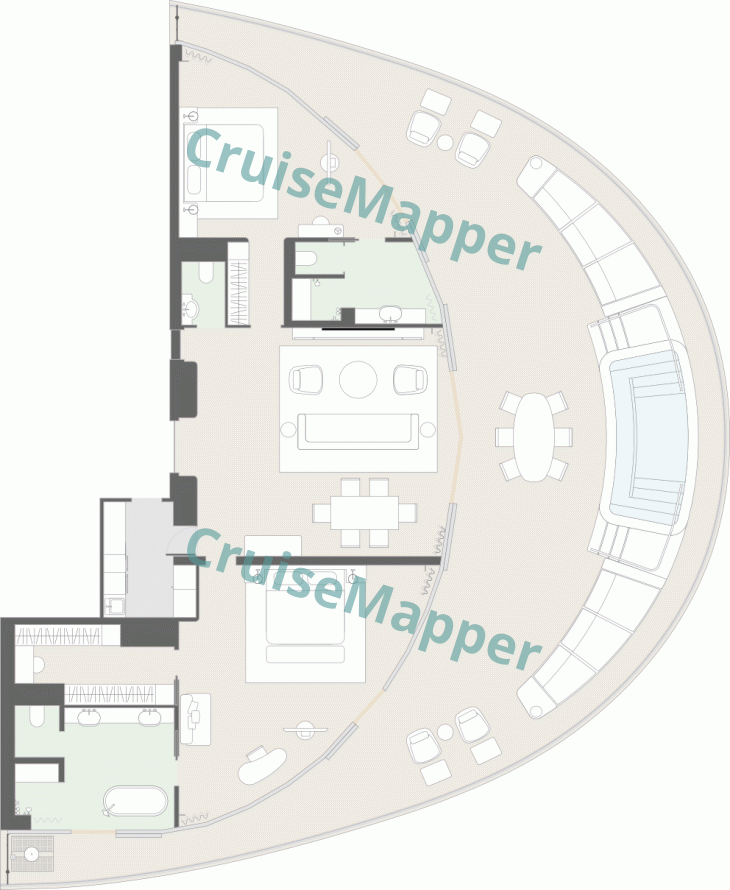 Four Seasons 3 2-Bedroom Milos Suite  floor plan