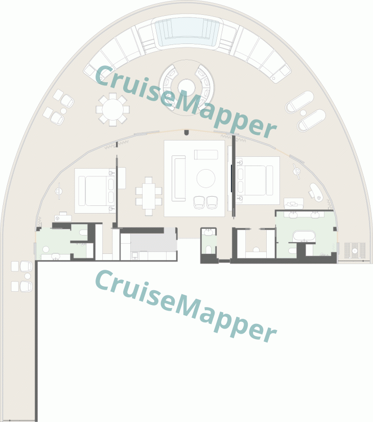 Four Seasons 3 2-Bedroom Saint-Tropez Suite  floor plan