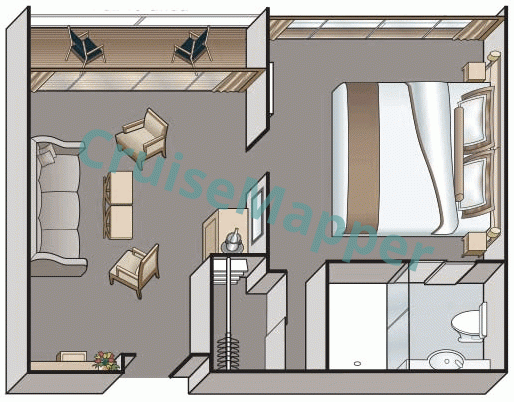 Viking Haki 2-Room Balcony Suite floor plan Viking Haki 2-Room Balcony Suite floor plan