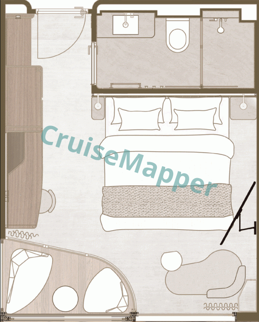 Celebrity Roamer Balcony Cabin  floor plan