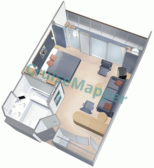 Independence Of The Seas 1-Bedroom Grand Suite  floor plan