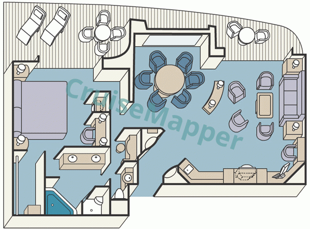 Diamond Princess Grand Suite  floor plan