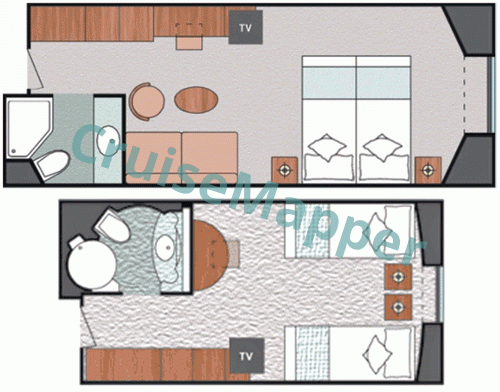 Costa Victoria Oceanview Cabin  floor plan