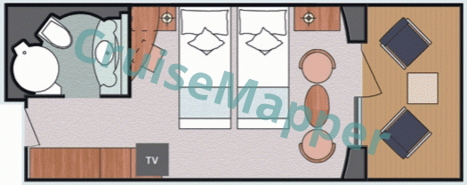 Costa Victoria Balcony Cabin  floor plan