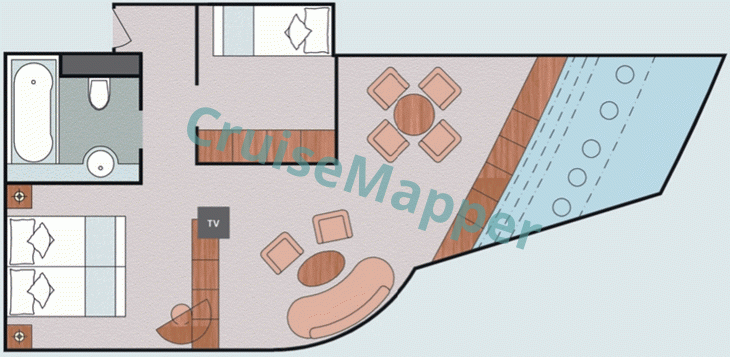 Costa Victoria Window Suite  floor plan