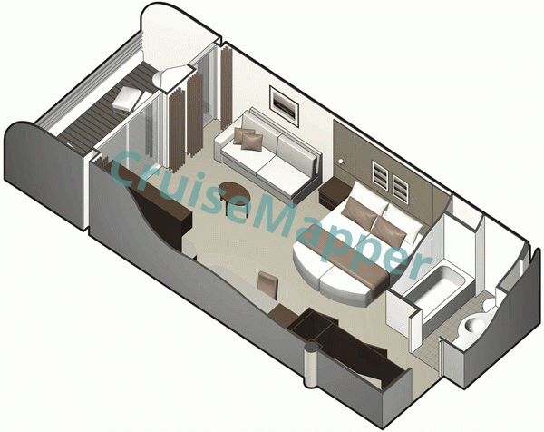 Celebrity Silhouette Sky Suite  floor plan