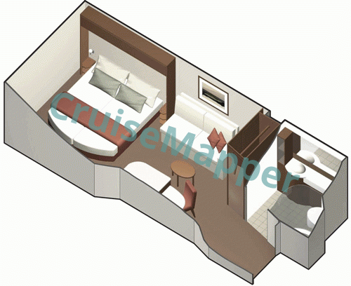 Celebrity Silhouette Interior Cabin  floor plan