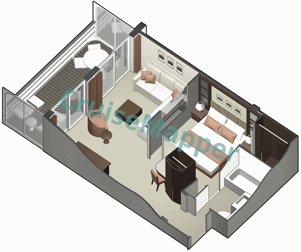 Celebrity Silhouette Celebrity Suite  floor plan