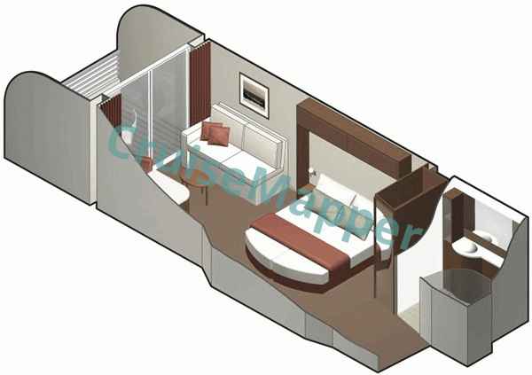 Celebrity Silhouette Balcony Cabin  floor plan